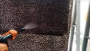 Rinsing hang carpet
